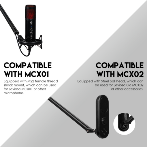 Studijski stalak za mikrofon Fantech AC902s Microfone boom arm crni - Image 5