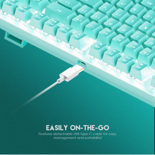 Tastatura Mehanicka Gaming Fantech MK856 RGB Maxfit 87 (Red switch) Mint Edition - Image 4
