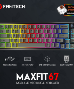 Tastatura Mehanicka Gaming Fantech MK858 RGB Maxfit67 crna (brown switch)