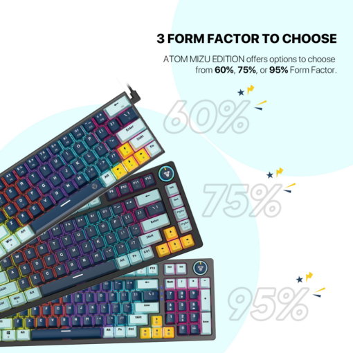 Tastatura Mehanicka Gaming Fantech MK874 RGB Atom 63 Navy (Blue switch) - Image 2