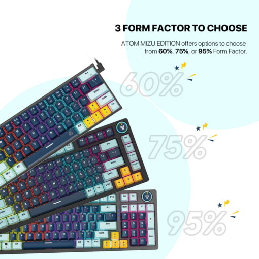 Tastatura Mehanicka Gaming Fantech MK875 RGB Atom 81 Navy (Blue switch) - Image 2