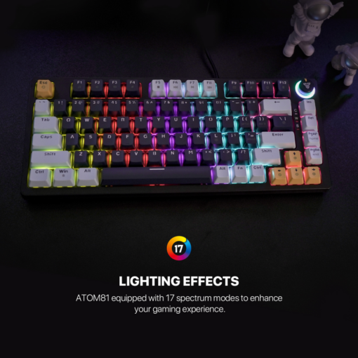 Tastatura Mehanicka Gaming Fantech MK875 RGB Atom 81 Navy (Red switch) - Image 4
