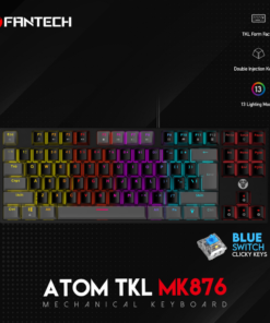 Tastatura Mehanicka Gaming Fantech MK876 RGB Atom TKL crna (Blue switch)