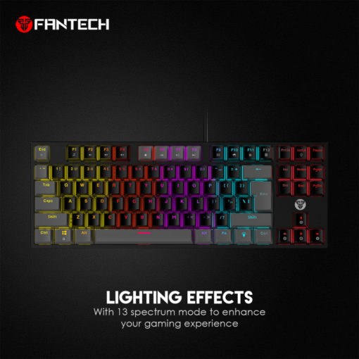 Tastatura Mehanicka Gaming Fantech MK876 RGB Atom TKL crna (Red switch) - Image 3