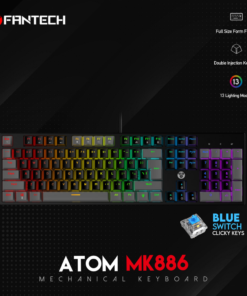 Tastatura Mehanicka Gaming Fantech MK886 RGB Atom crna (Blue switch)