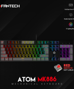Tastatura Mehanicka Gaming Fantech MK886 RGB Atom crna (Red switch)