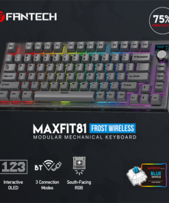 Tastatura Mehanicka Gaming Fantech MK910 RGB PBT Maxfit81 Frost Wireless crna (blue switch)