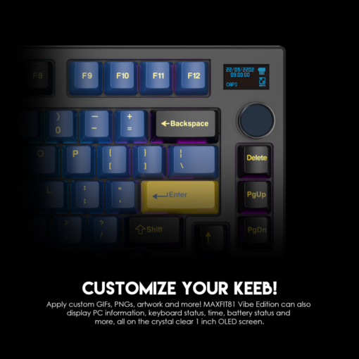 Tastatura Mehanicka Gaming Fantech MK910 RGB Vibe Maxfit 81 Grand Cobalt Wireless  (Yellow switch) - Image 2
