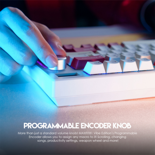 Tastatura Mehanicka Gaming Fantech MK910 RGB Vibe Maxfit 81 Royal Prince Wireless (Yellow switch) - Image 2