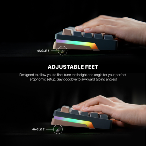 Tastatura Mehanicka Gaming Fantech MK912 RGB Atom PRO63 Wireless Mercury (blue switch) - Image 3