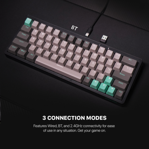 Tastatura Mehanicka Gaming Fantech MK912 RGB Atom PRO63 Wireless Mercury (red switch) - Image 4