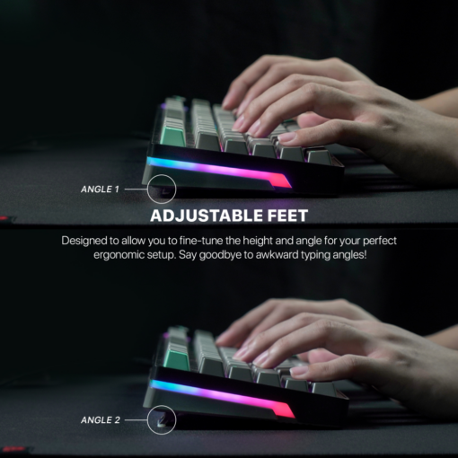 Tastatura Mehanicka Gaming Fantech MK913 RGB Atom PRO83 Wireless Saturn (blue switch) - Image 3