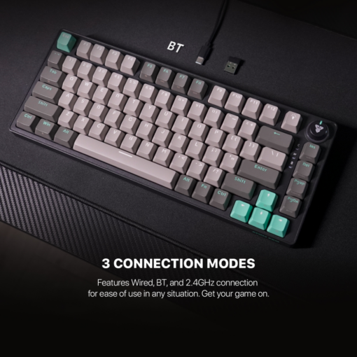 Tastatura Mehanicka Gaming Fantech MK913 RGB Atom PRO83 Wireless Saturn (blue switch) - Image 4