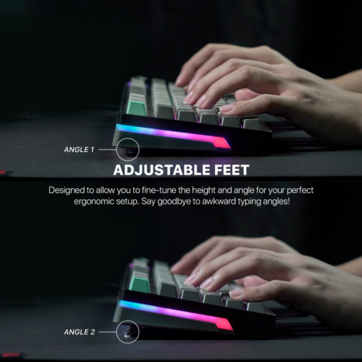 Tastatura Mehanicka Gaming Fantech MK914 RGB Atom PRO96 Wireless Mercury (red switch) - Image 2