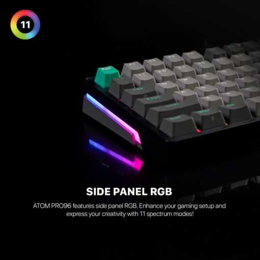 Tastatura Mehanicka Gaming Fantech MK914 RGB Atom PRO96 Wireless Mercury (red switch) - Image 5