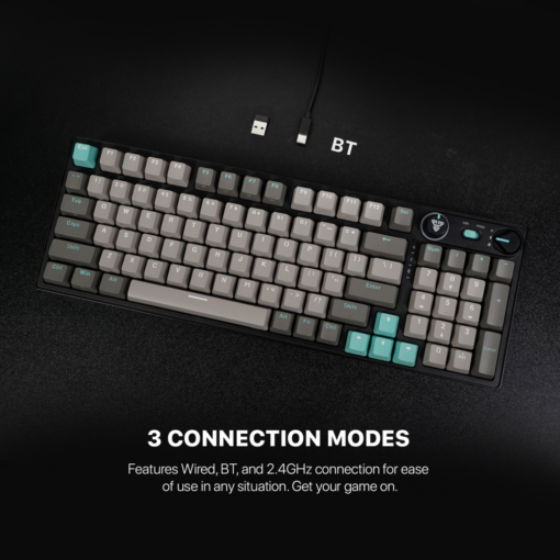 Tastatura Mehanicka Gaming Fantech MK914 RGB Atom PRO96 Wireless Saturn (blue switch) - Image 4