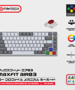 Tastatura Mehanicka Gaming Fantech MK915 RGB Maxfit AIR83 Wireless grey (red switch)