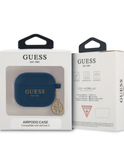 Torbica Guess Silicone za Airpods 3 4G Charm plava (GUA3LSC4EB)