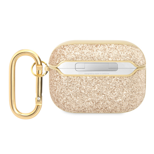 Torbica Guess za Airpods Pro PU Glitter Flake zlatna (GUAPHGGSHD) - Image 2