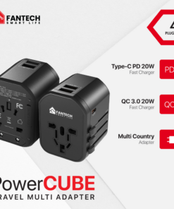 Univerzalni Multi Adapter Fantech TAC1 Power Cube 20W, PD, QC 3.0, 20W, crni