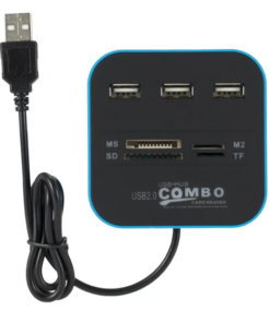 USB hub I citac kartica 2u1 JWD-U35 plavi