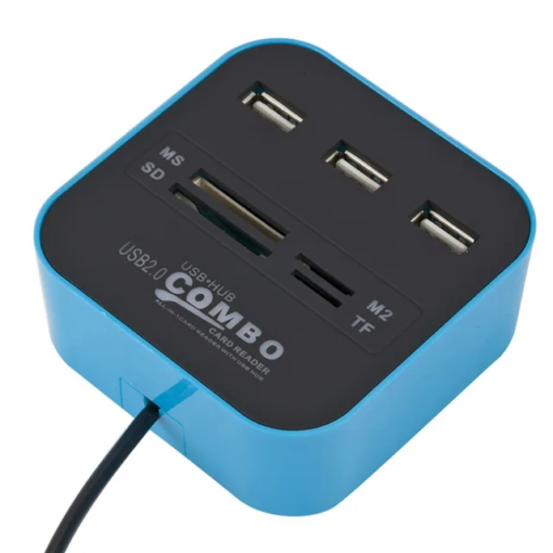 USB hub I citac kartica 2u1 JWD-U35 plavi - Image 2