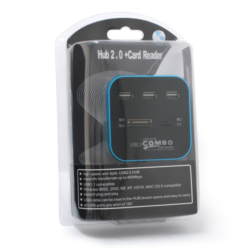 USB hub I citac kartica 2u1 JWD-U35 plavi - Image 5