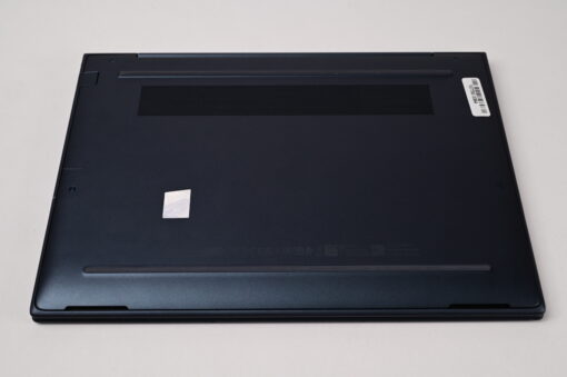 Bottom cover of HP Elite Dragonfly G3 showing ventilation and labels