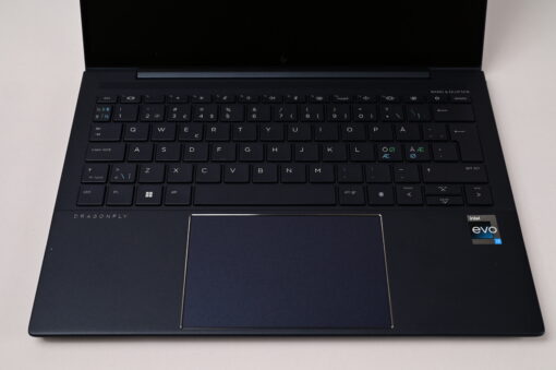 HP Elite Dragonfly G3 keyboard and trackpad with Bang & Olufsen branding
