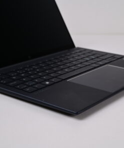 Left angle view of HP Elite Dragonfly G3 showing ports and keyboard